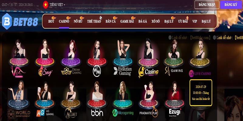 Chuyên mục Casino tại BET88